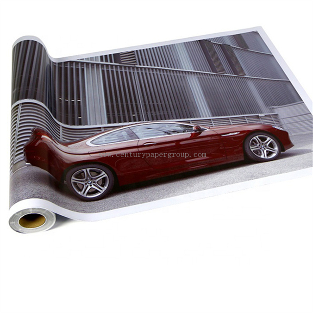 Autocollant en PVC blanc 100mic en vinyle auto-adhésif imprimable à haute brillance éco-solvant blanc